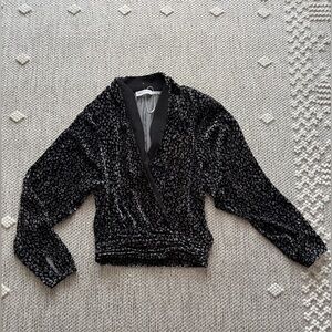 Ramy Brook Velvet and Silk Blouse